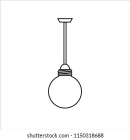 bulb light hanging isolated icon