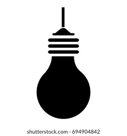 bulb light hanging isolated icon