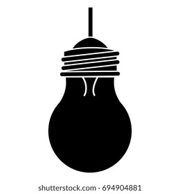 bulb light hanging isolated icon