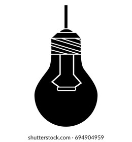 bulb light hanging isolated icon