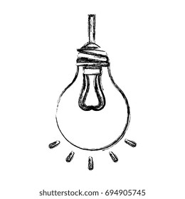 bulb light hanging isolated icon