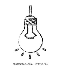 bulb light hanging isolated icon