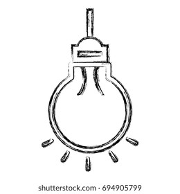 bulb light hanging isolated icon