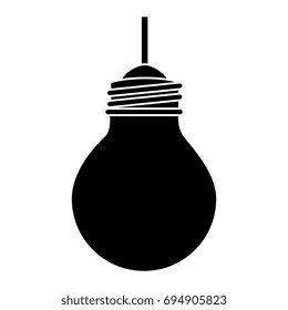 bulb light hanging isolated icon