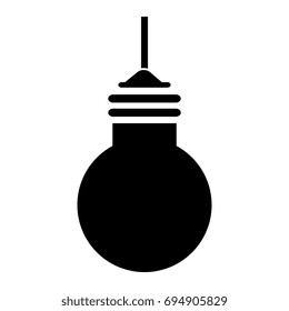 bulb light hanging isolated icon