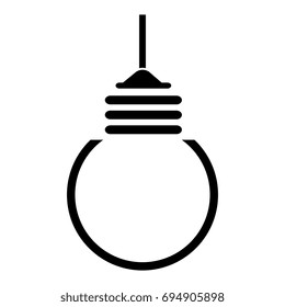 bulb light hanging isolated icon