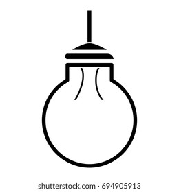 bulb light hanging isolated icon