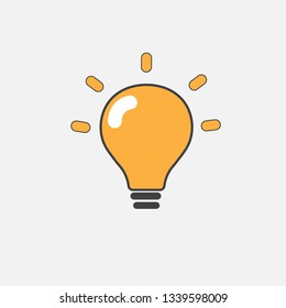 Bulb light icon, creative, bright, idea, business,  lighting icon. - icon vector
