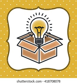 bulb light icon design 