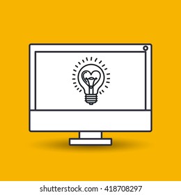 bulb light icon design 