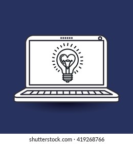 bulb light icon design