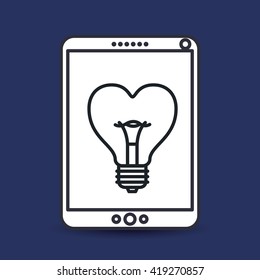 bulb light icon design