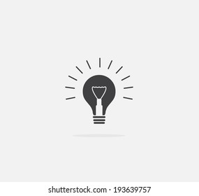 Bulb light icon for idea 