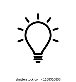 Bulb light icon ,idea icon logo vector template