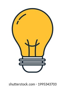 bulb light icon on background