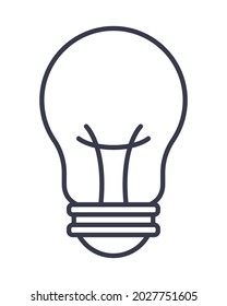 icono de luz de bombilla en fondo blanco