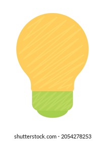 icono de luz de bombilla en fondo blanco