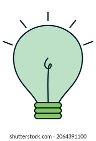 icono de luz de bombilla en fondo blanco