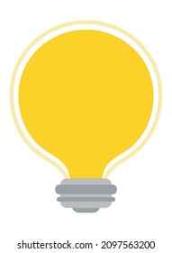 bulb light icon on white background