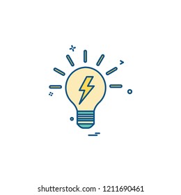 bulb light icon vector