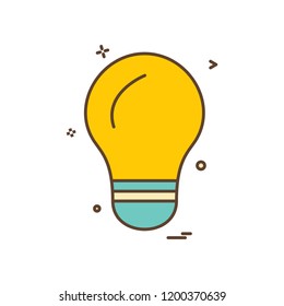 bulb light icon vector design
