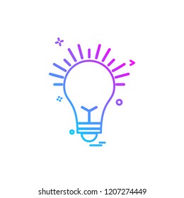 bulb light icon vector design