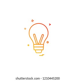 bulb light icon vector design
