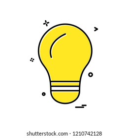 bulb light icon vector design