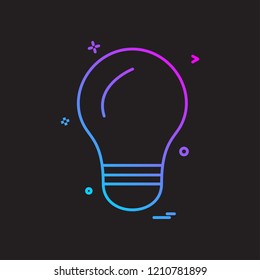 bulb light icon vector design