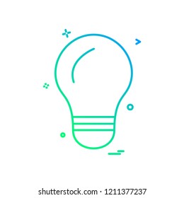 bulb light icon vector design