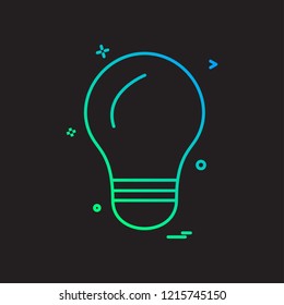 bulb light icon vector design