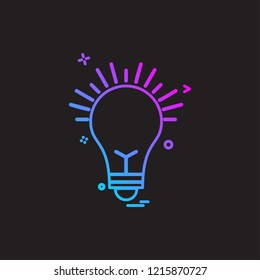 bulb light icon vector design