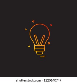 bulb light icon vector design