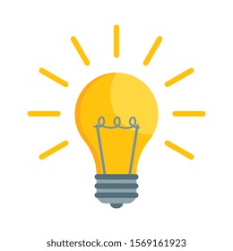 Bulb light icon vector illustration isolated on white background