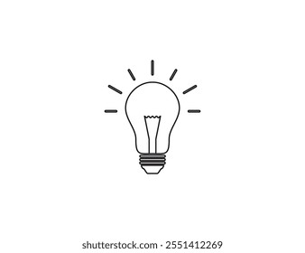 Bulb light icon. Vector illustration.