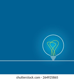 Bulb light idea. background lamp