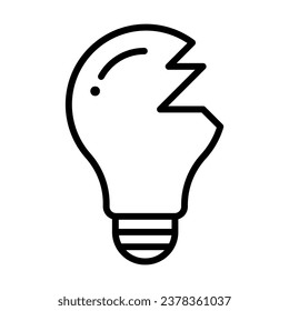 Luz de la bombilla Idea Bio Icono roto