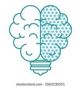 bulb light idea with brain