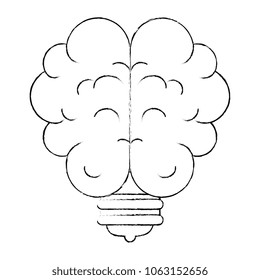 bulb light idea with brain