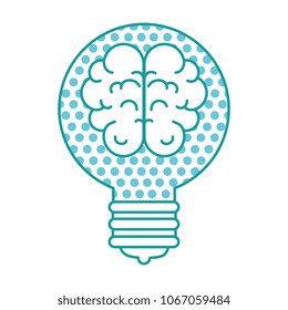 bulb light idea with brain