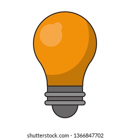 Bulb light idea cartoon isolated