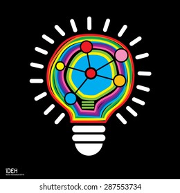 Bulb light idea concept.