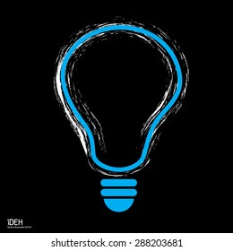 Bulb light idea concept.