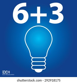 Bulb light idea concept.