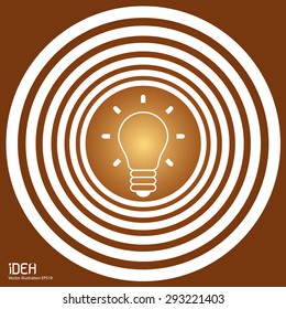 Bulb light idea concept.