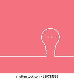 Bulb light idea concept 