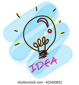 bulb light idea concept background design