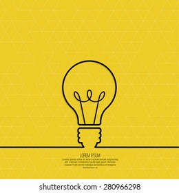 Bulb light idea. concept of big ideas inspiration innovation, invention, effective thinking. 