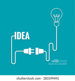 Bulb light idea. concept of big ideas inspiration innovation, invention, effective thinking. Starting the thinking process