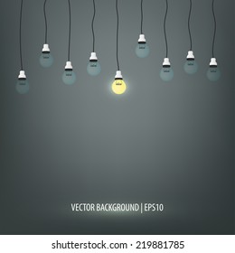 Bulb light idea concept.Vector EPS10